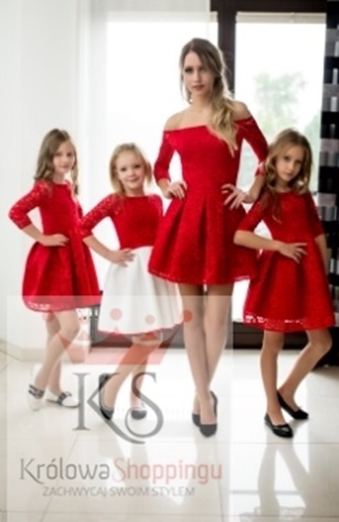 Sukienka śnieżka dziecko czerwony