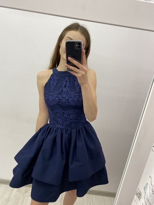 Sukienka falbany  granat