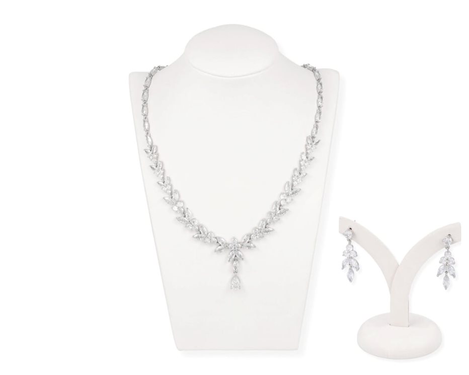 Komplet obroża kryształ