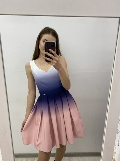 Krótka sukienka ombre
