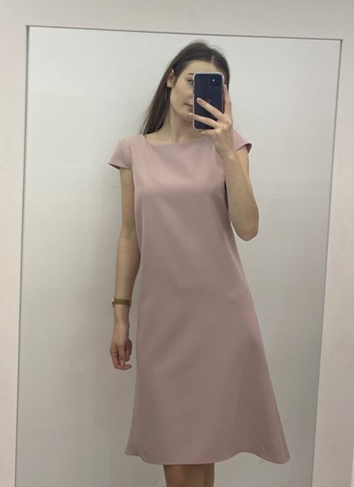 Klasyczna sukienka brudny róż