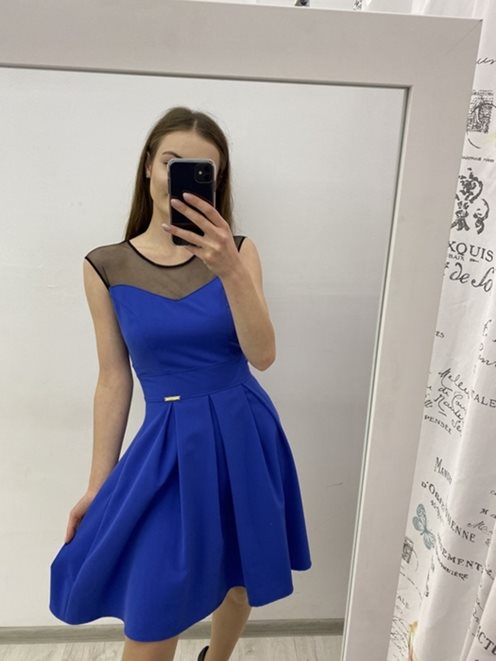 Sukienka siateczka chaber