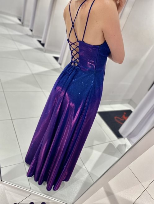 Sukienka długa na ramiączkach wiązana holo chaber