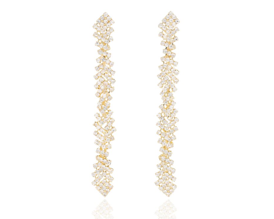 Kolczyki cyrkoniowe skręty