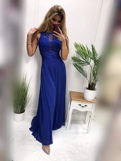 Długa sukienka gorsetowa chaber