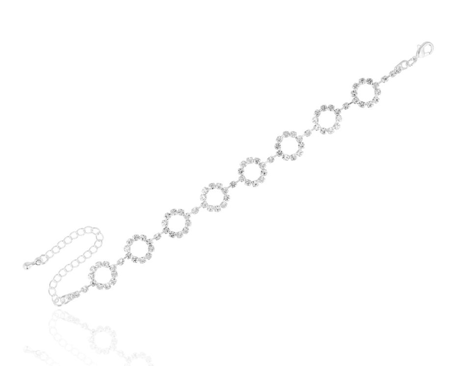 Bransoleta cyrkoniowe oczka srebro/złoto