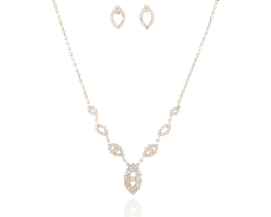 Komplet cyrkonie łezki