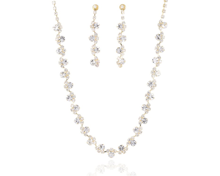 Naszyjnik z kolczykami złoto/srebro