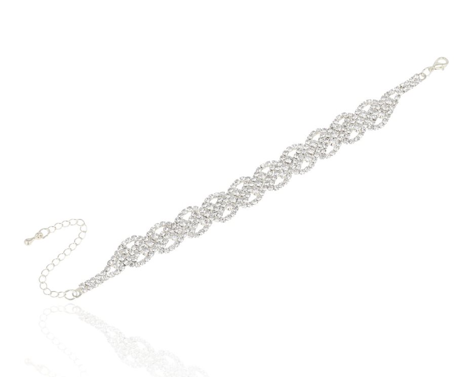 Bransoleta cyrkoniowa warkocz