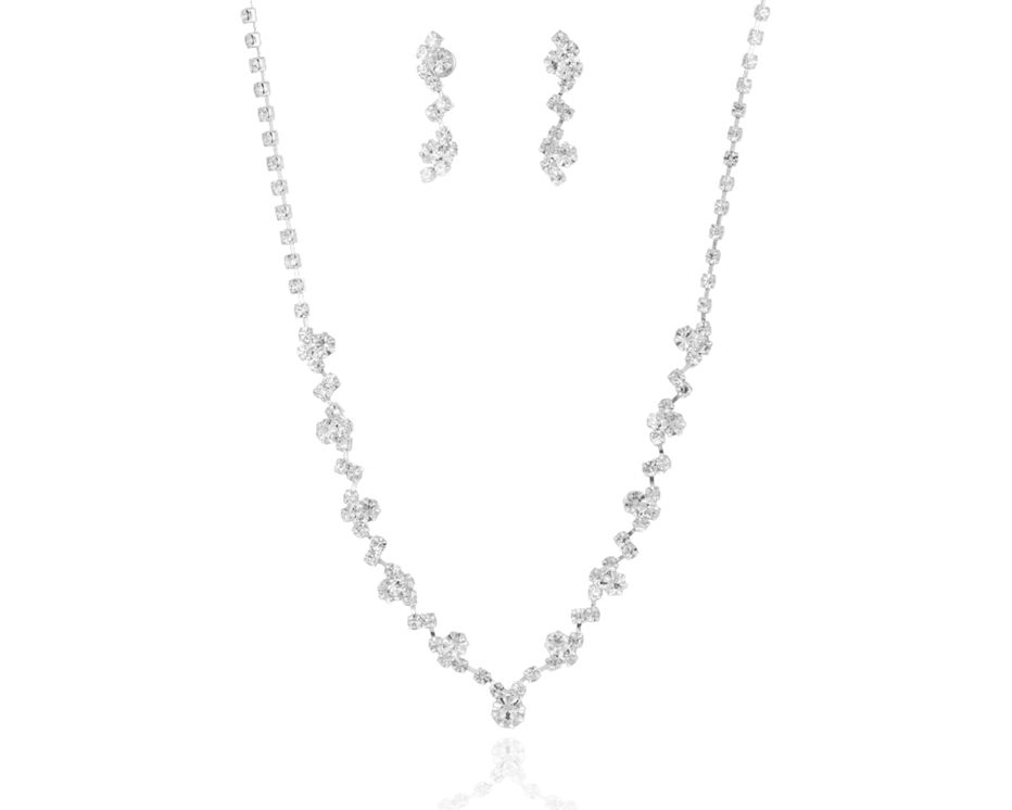 Naszyjnik z kolczykami srebro/ złoto