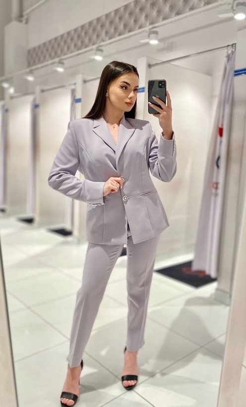 Garnitur damski szary