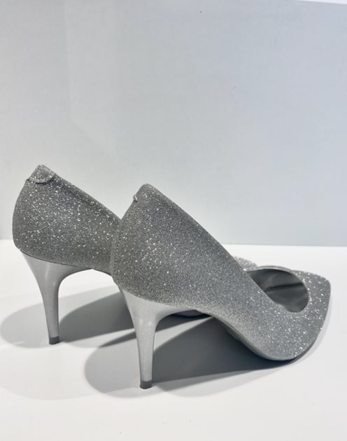 Szpilki brokatowe srebro