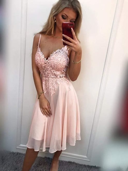 Sukienka krótka ramiączka łabędź róż