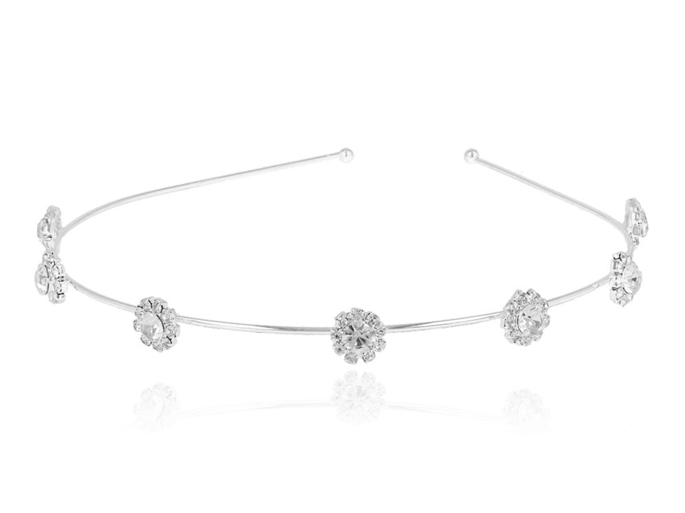 Opaska cyrkonie kwiaty