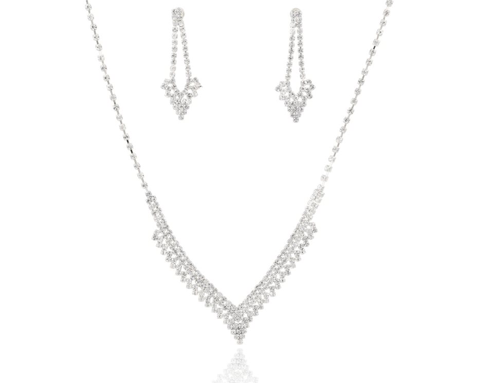 Komplet szpic z długimi kolczykami