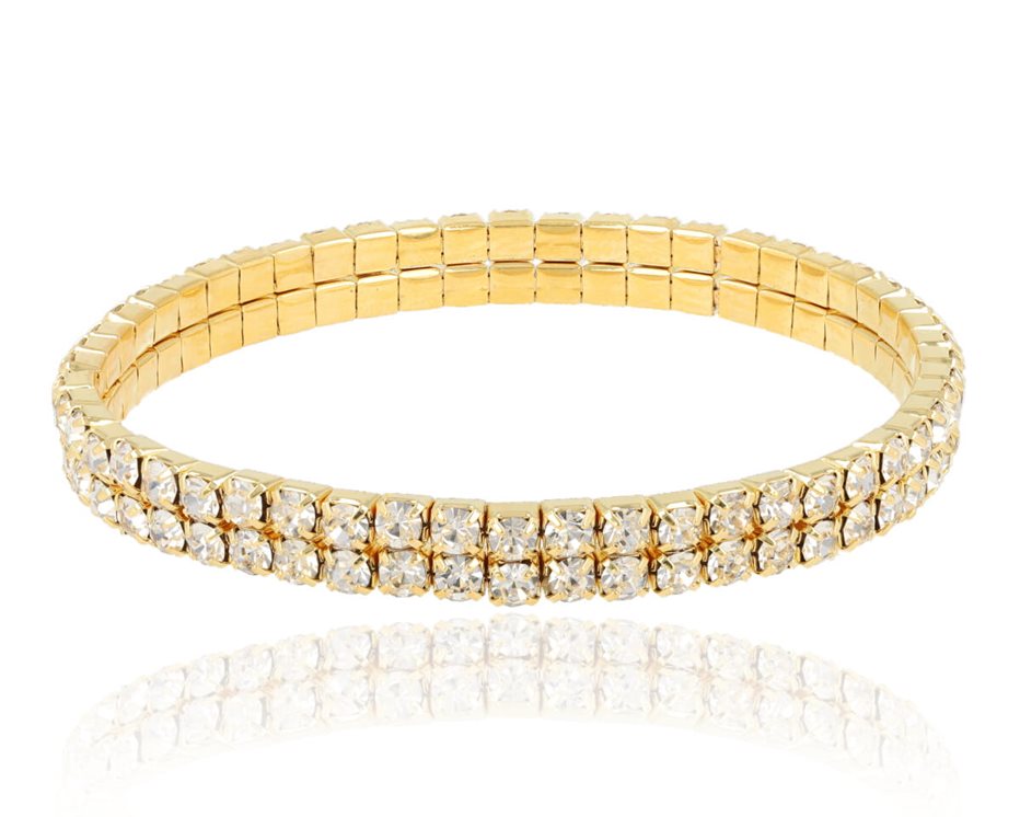 Bransoleta 2 rzędy, mała cyrkonia