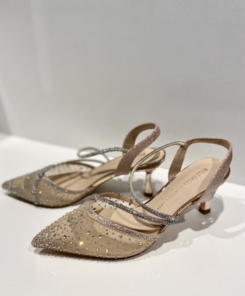 Szpilki cyrkoniowe paski różowe złoto