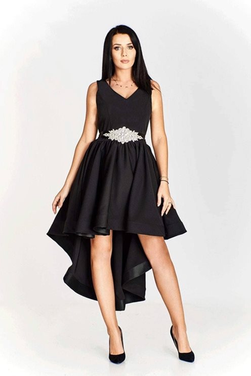 Asymetryczna sukienka prosta czarna