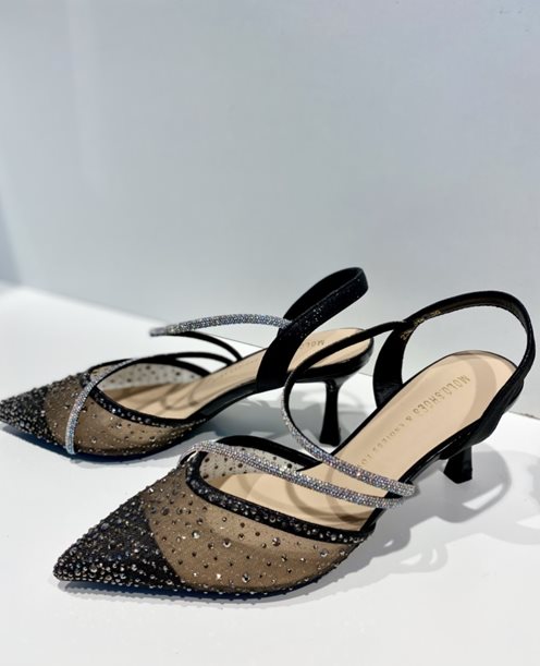 Szpilki cyrkoniowe paski czerń