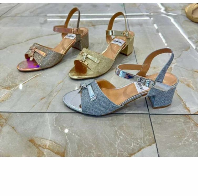 Sandały brokatowe ozdoba przód srebro