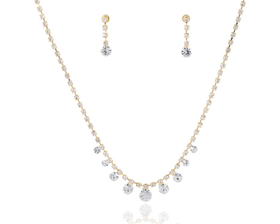 Komplet z dużymi cyrkoniami