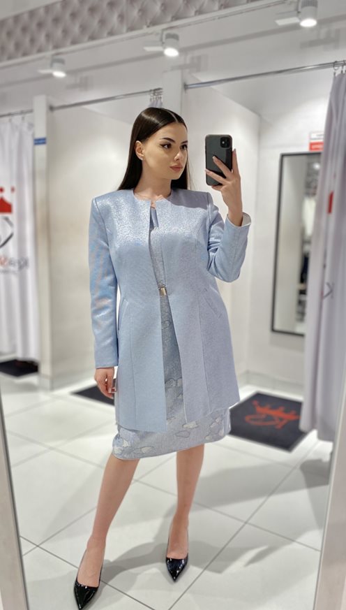 Płaszczyk połysk srebro