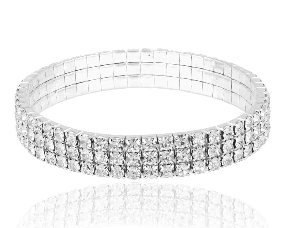 Bransoleta 3 rzędy, mała cyrkonia