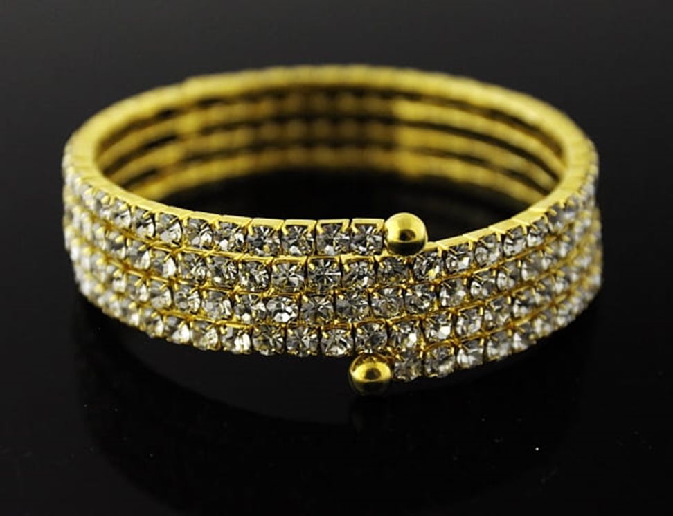 Bransoleta 4 rzędy średnia cyrkonia