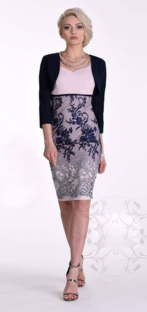 Bolerko rękawek 3/4 granat