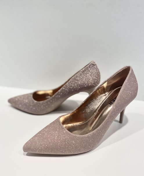 Szpilki brokatowe róż