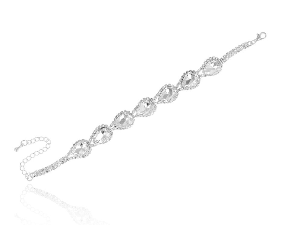 Bransoleta cyrkoniowa z kryształami
