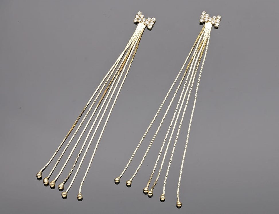 Kolczyki nitki kokardki