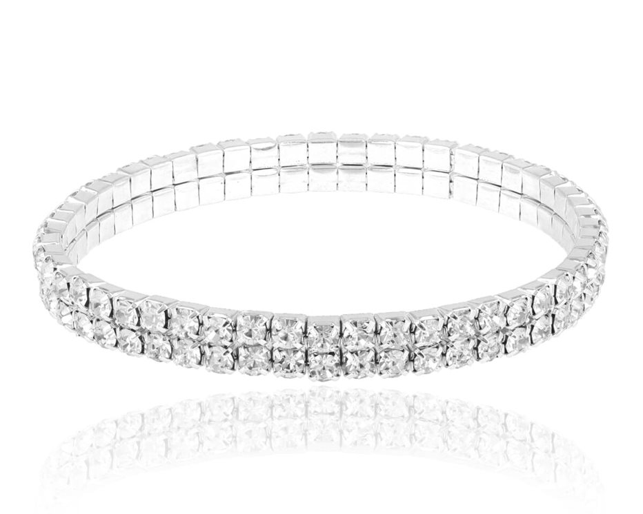 Bransoleta 2 rzędy, mała cyrkonia