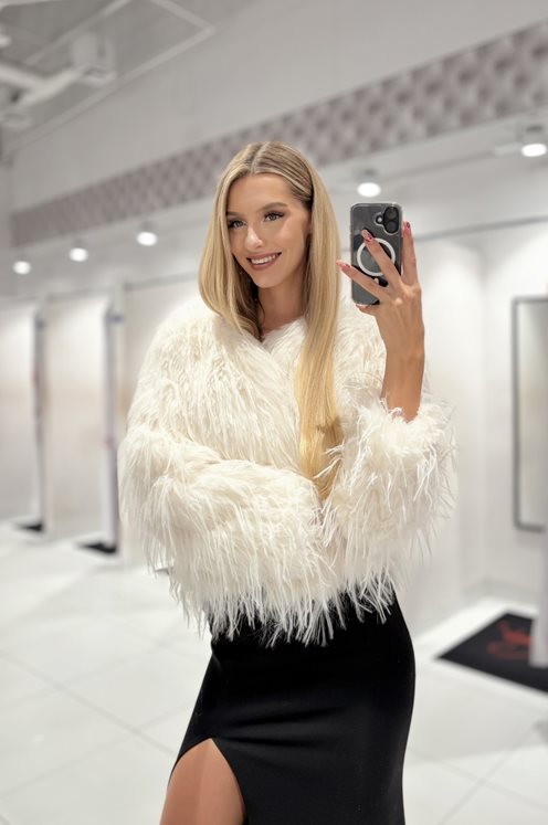 Futerko z kołnierzem krem