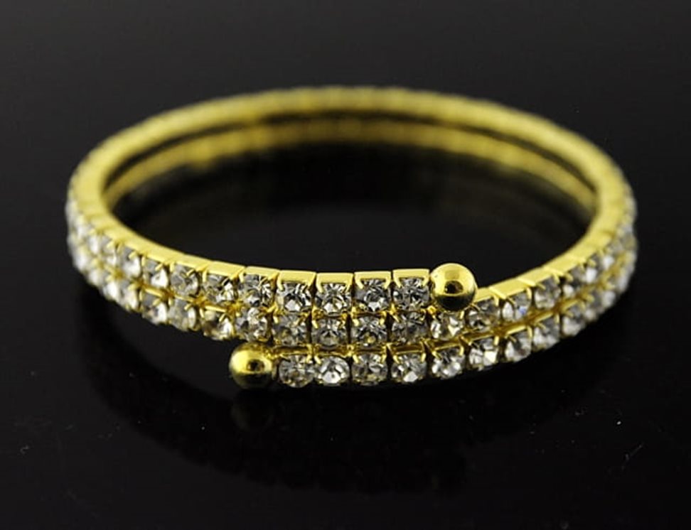 Bransoleta 2 rzędy, średnia cyrkonia