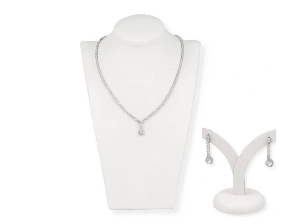 Komplet ślubny delikatny srebro