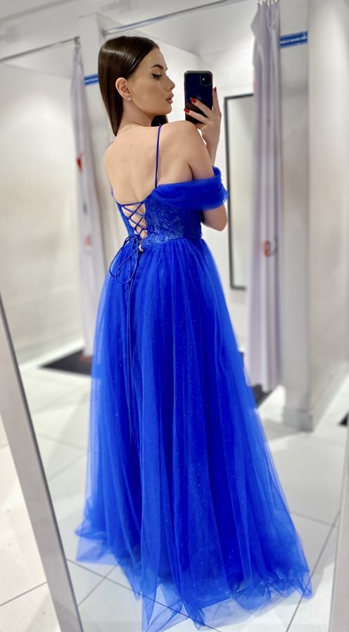 Sukienka długa hiszpanka gorset tiul chaber