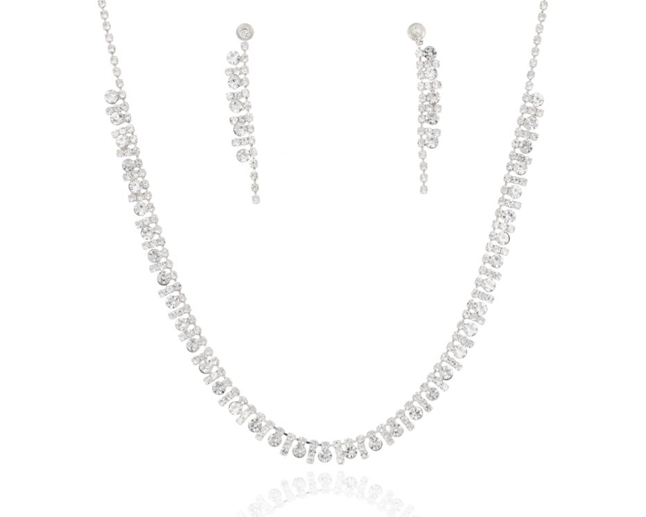 Komplet cyrkonie prosty