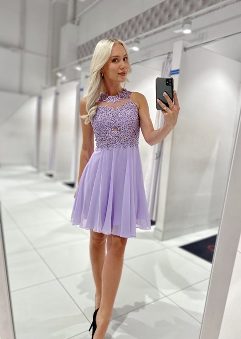 Krótka sukienka zabudowany przód lilia