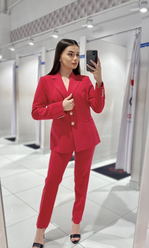 Garnitur damski malina