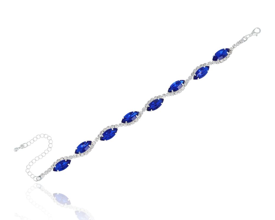 Bransoleta cyrkoniowe łezki duże chaber