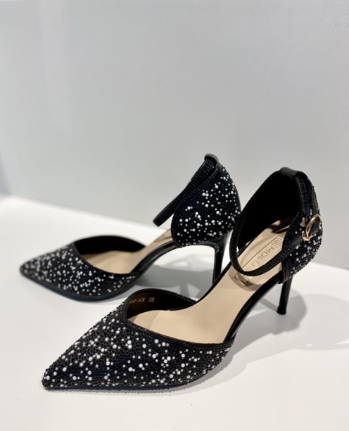 Szpiki kamyczki po całości czerń/biel