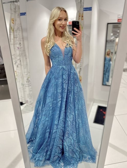 sukienka długa cała brokatowa jeans