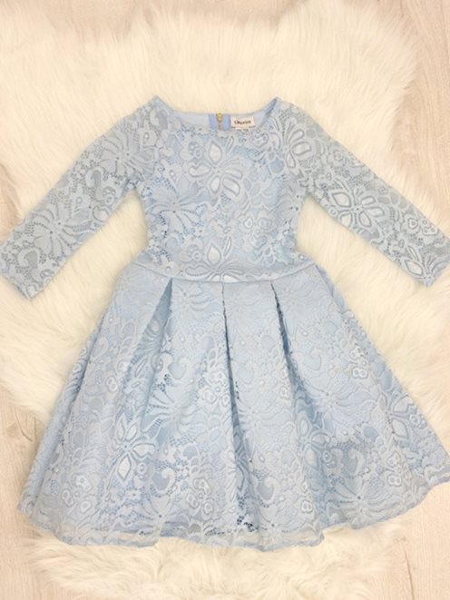 Sukienka koronka dziecko błękit