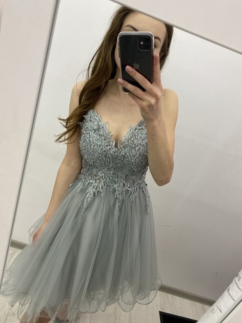 Princeska na ramiączkach szary