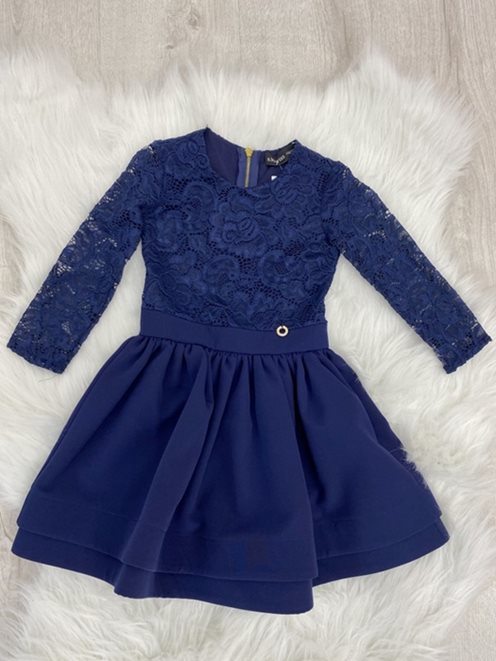 Sukienka falbanki dziecko granat