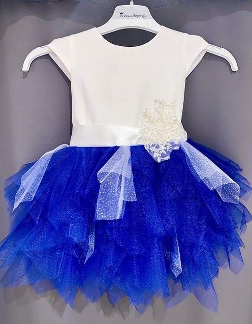 Sukienka dziecięca z tiulem zdobienie chaber