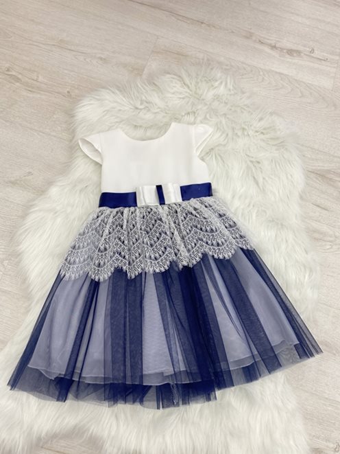 Sukienka dziecięca z aplikacją granat