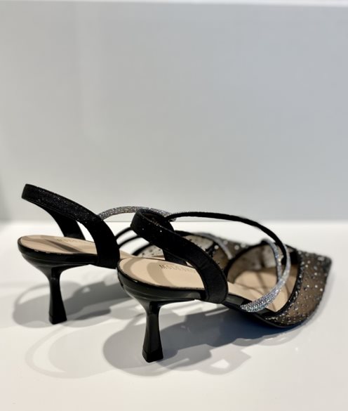 Szpilki cyrkoniowe paski czerń