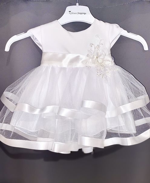 Sukienka dziecięca do chrztu biała